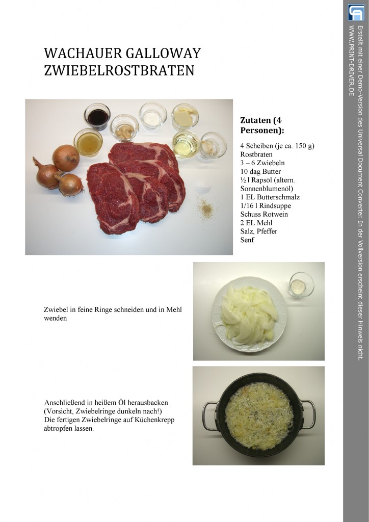 WACHAUER GALLAWAY ZWIEBELROSTBRATEN